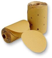 9" 150X WALLSAND PAPER SANDING DISC, HOOK AND LOOP, GOLD, NORTON A296, 15/BX